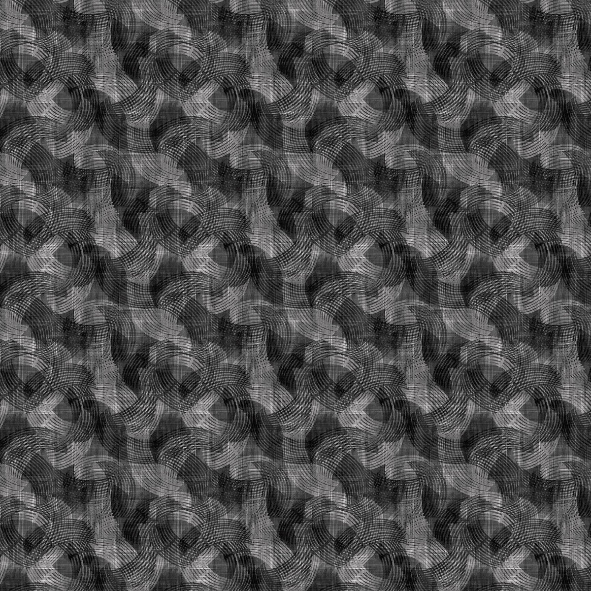 108" Crescent Quilt Backing Fabric - Textured Arcs in Charcoal Gray/Black - 2970-99