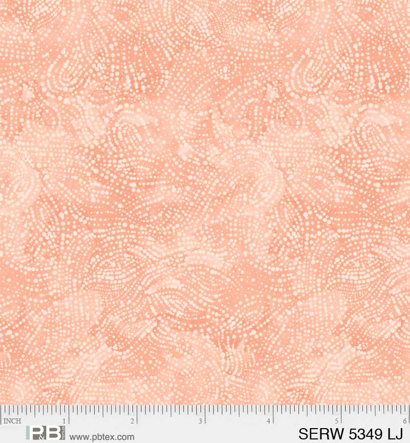 108" Serenity Quilt Backing Fabric - Serene Texture in Peach - SERW 05349 LJ