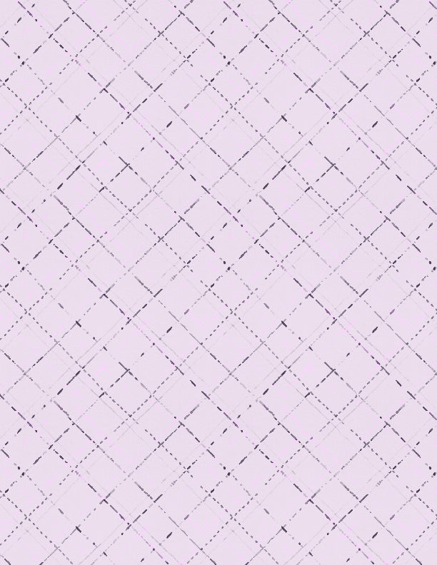 Au Naturel Quilt Fabric - Diagonal Plaid in Purple - 3041 17822 606