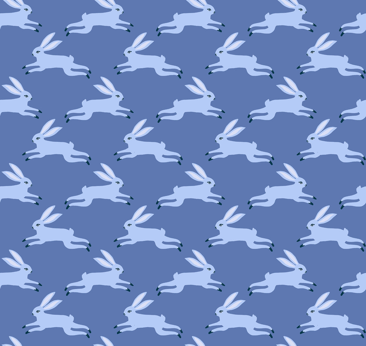 Backyard Quilt Fabric by Ruby Star Society - Bunny Run in Twilight Blue - RS2087 13