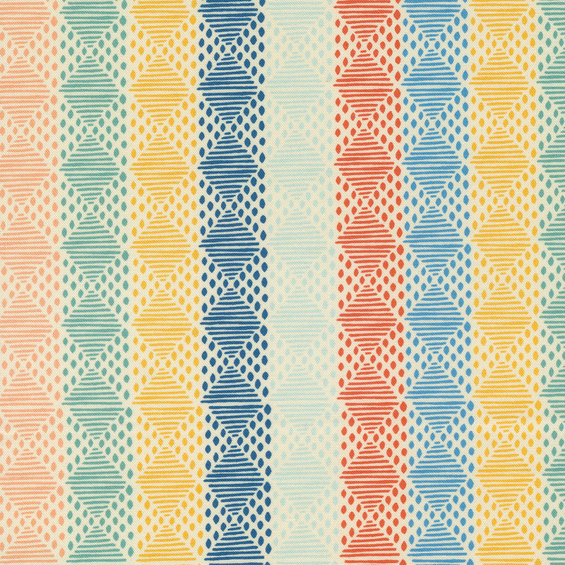 Cadence Quilt Fabric - Stripes in Multi - 11915 11