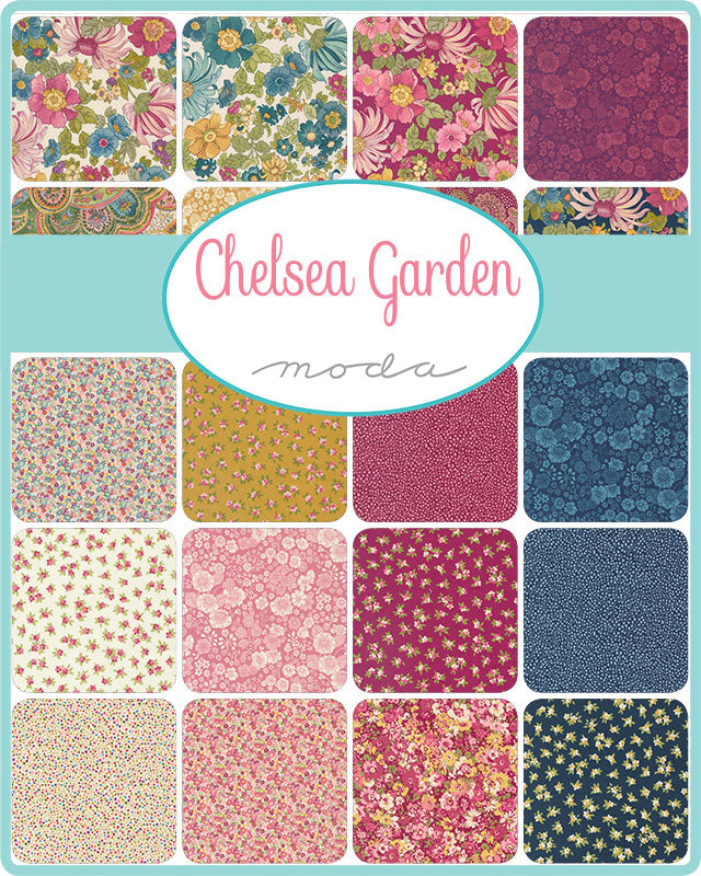 Chelsea Garden Quilt Fabric - Layer Cake - set of 42 10" squares  - 33740LC