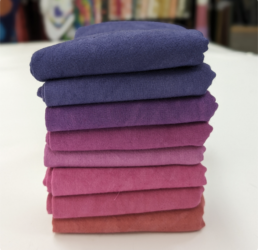Cherrywood Hand Dyed Fabrics - Alaskan Sunset 8 Step Fat Quarter Bundle (Purple to Pink) - 8 pieces