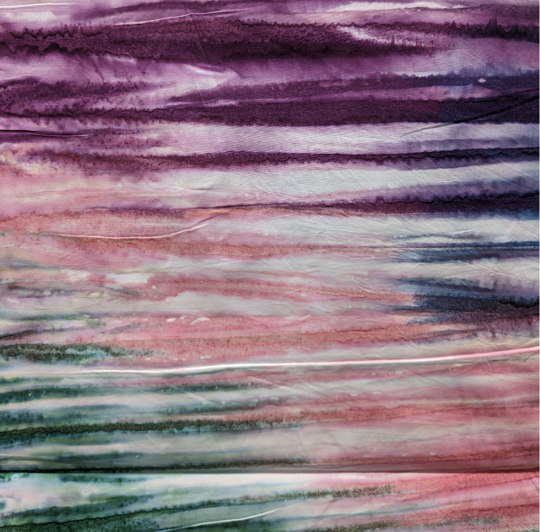 Color Me Banyan Sunrise and Sunset Batik Quilt Fabric - Plum (Blue/Pink) - 80758-82