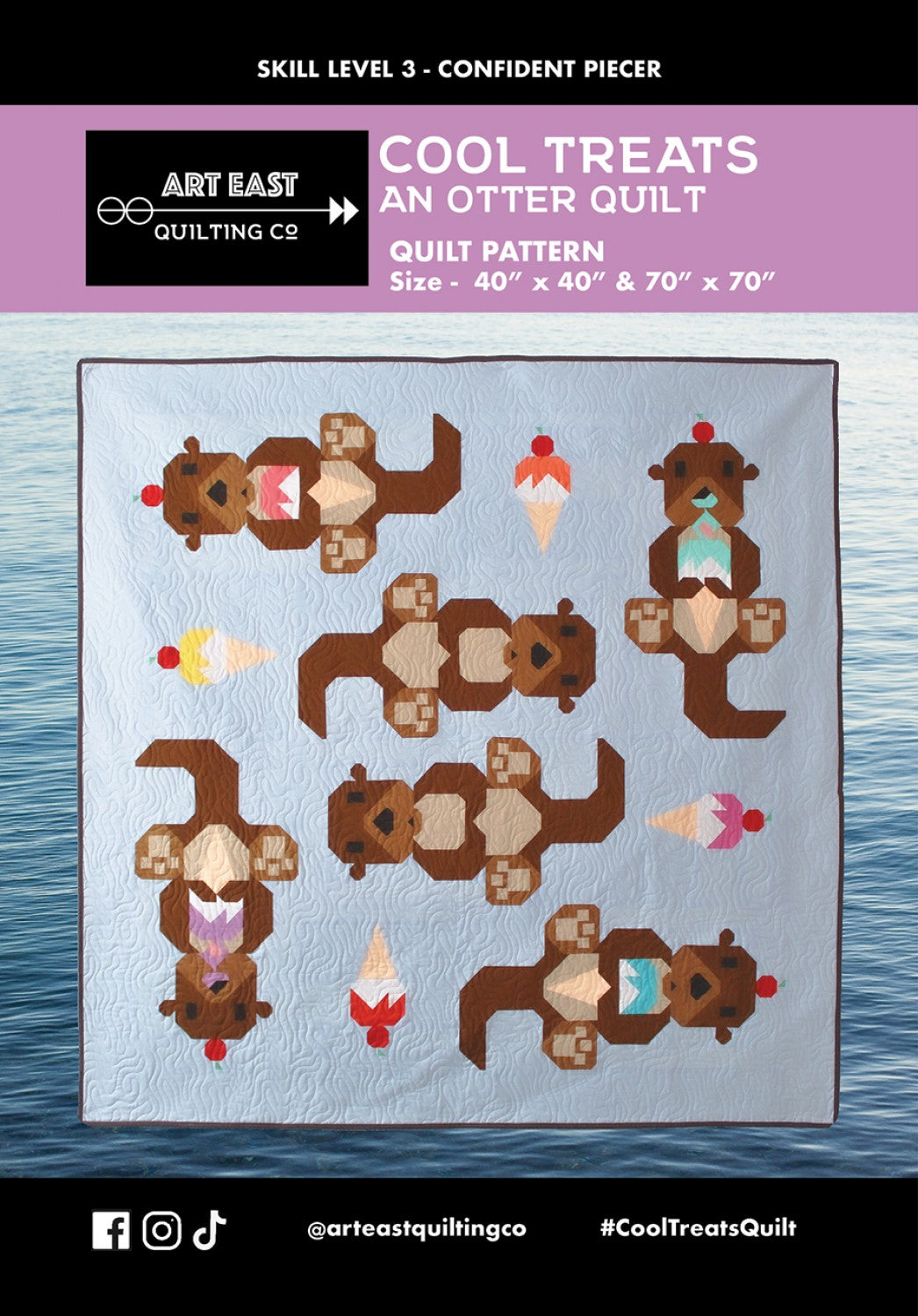Cool Treats An Otter Quilt Pattern from Art East Quilting Co. - AECT0323
