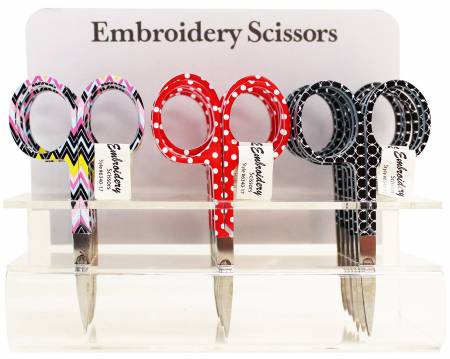 Embroidery Scissors - Zig Zag , Circles Pattern 3 1/2" - 6340-17