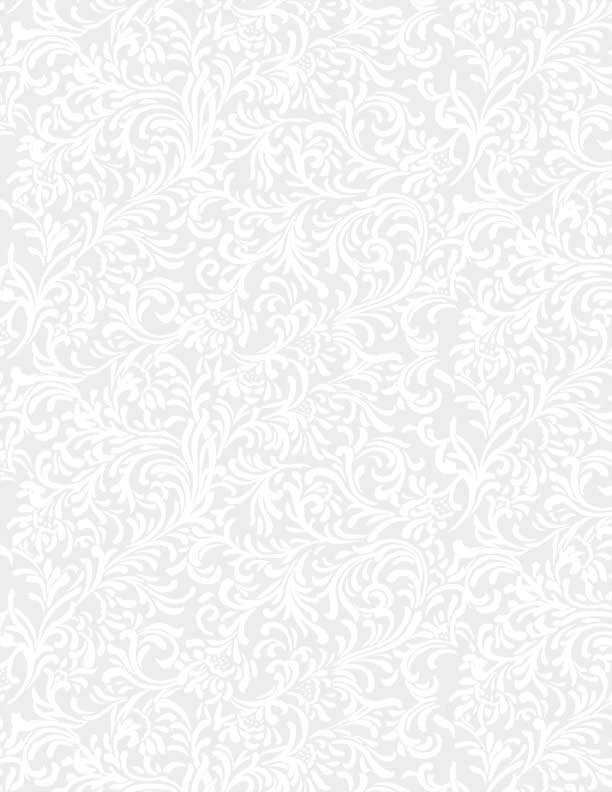 Essentials White on White Quilt Fabric - Embellishment in White - 1013 51000 100