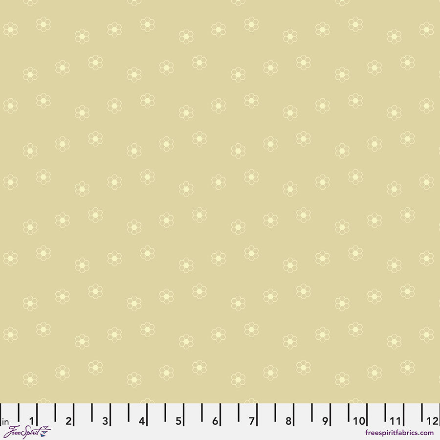 Field Study Quilt Fabric - Bloom in Bliss Tan - PWSK054.BLISS