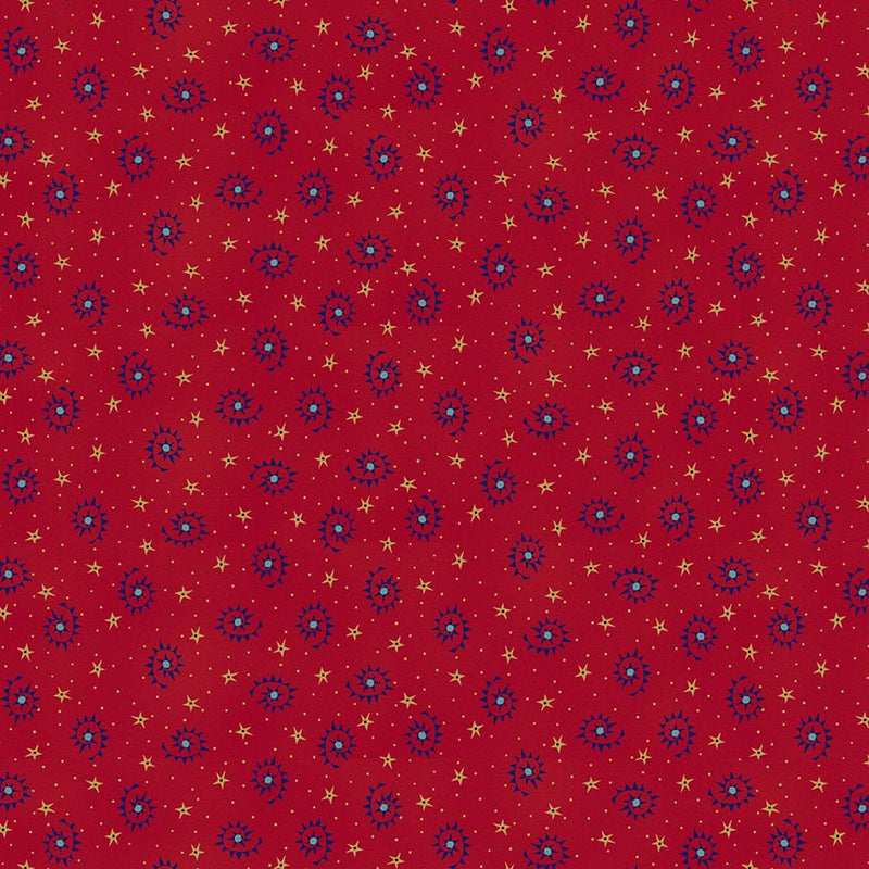 Friday Harbor Quilt Fabric - Jigsaw Swirl in Red - 3183-88