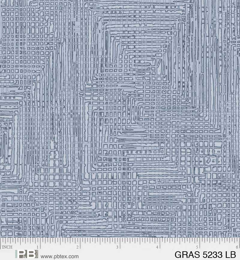 Grass Roots Quilt Fabric - Grasscloth in Light Blue - GRAS 05233 LB