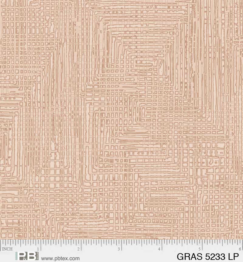 Grass Roots Quilt Fabric - Grasscloth in Light Pink - GRAS 05233 LP