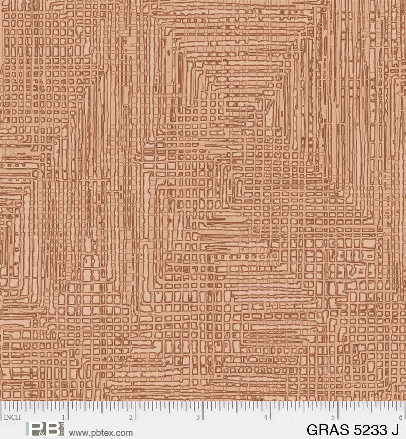 Grass Roots Quilt Fabric - Grasscloth in Sandstone Tan - GRAS 05233 J