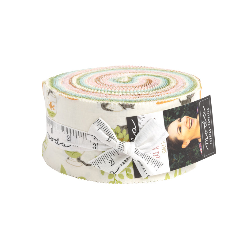 Here Kitty, Kitty Quilt Fabric - Jelly Roll - set of 40 2 1/2" strips - 20830JR