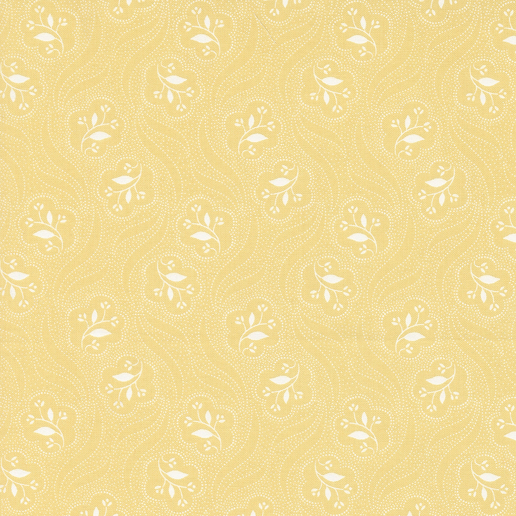 Honeybloom Quilt Fabric - Prancing Posies in Honey Yellow - 44345 13