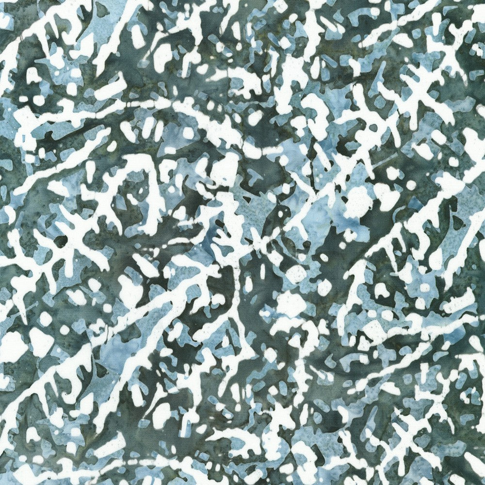 Orbital Sunrise Batik Quilt Fabric - River Texture in Dove Blue/Gray - AKW-22537-412 DOVE