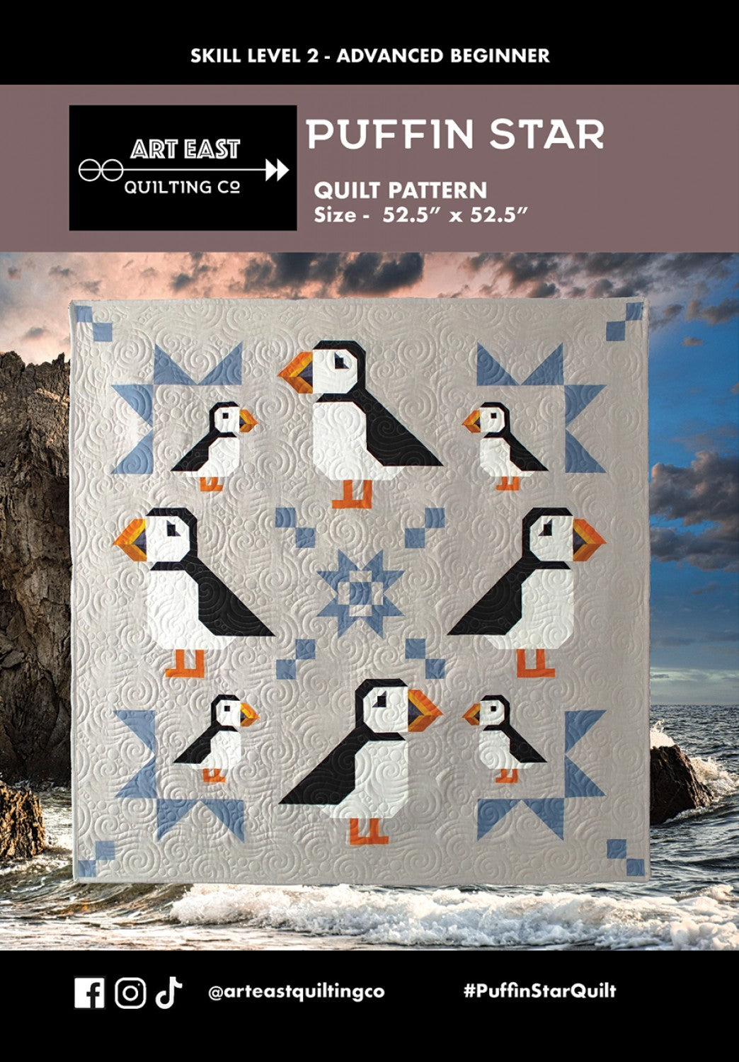 Puffin Star Quilt Pattern from Art East Quilting Co. - AEPS0323