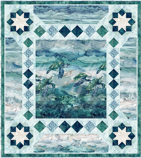 Sea Travelers Quilt Kit, featuring Sea Breeze Quilt Fabric - STkit