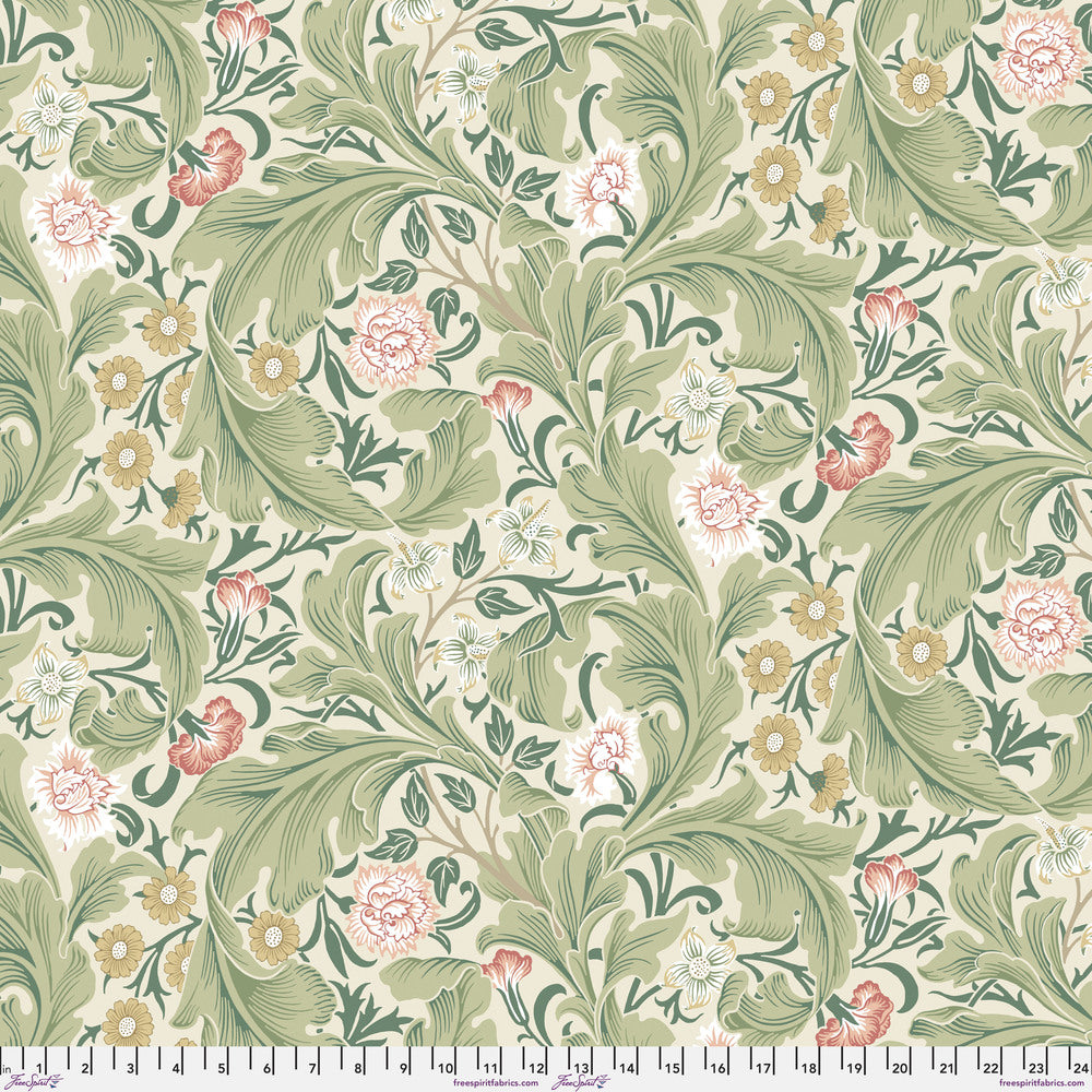 We've Got Your Back - 108" The Original Morris & Co. Quilt Backing Fabric - Leicester in Ivory/Multi - QBWM005.IVORY