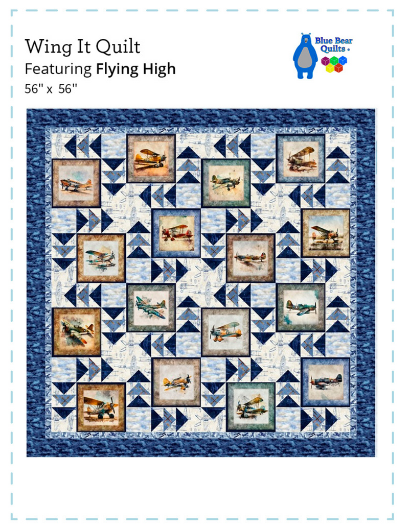 Wing It Quilt featuring Flying High Quilt Fabric - WI-KIT