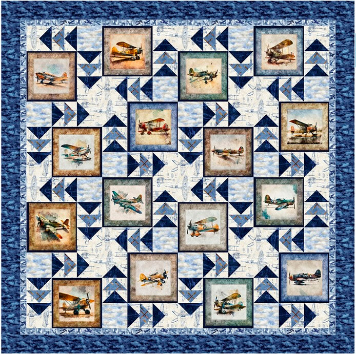 Wing It Quilt featuring Flying High Quilt Fabric - WI-KIT