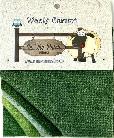 Wooly Charms - Greens - 5 pieces - WC5716