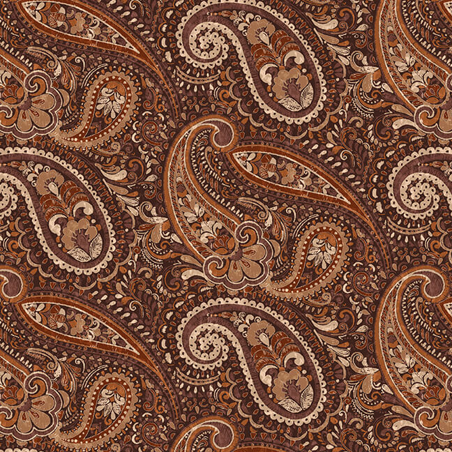 108 Shelby Quilt Backing Fabric - Paisley in Cocoa Brown - 1738-39 – Cary  Quilting Company