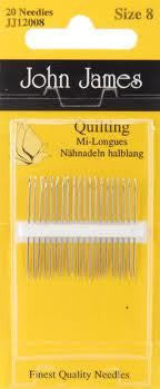 Quilting/Betweens Hand Needles, size 8 -jj120-08 – Cary Quilting Company