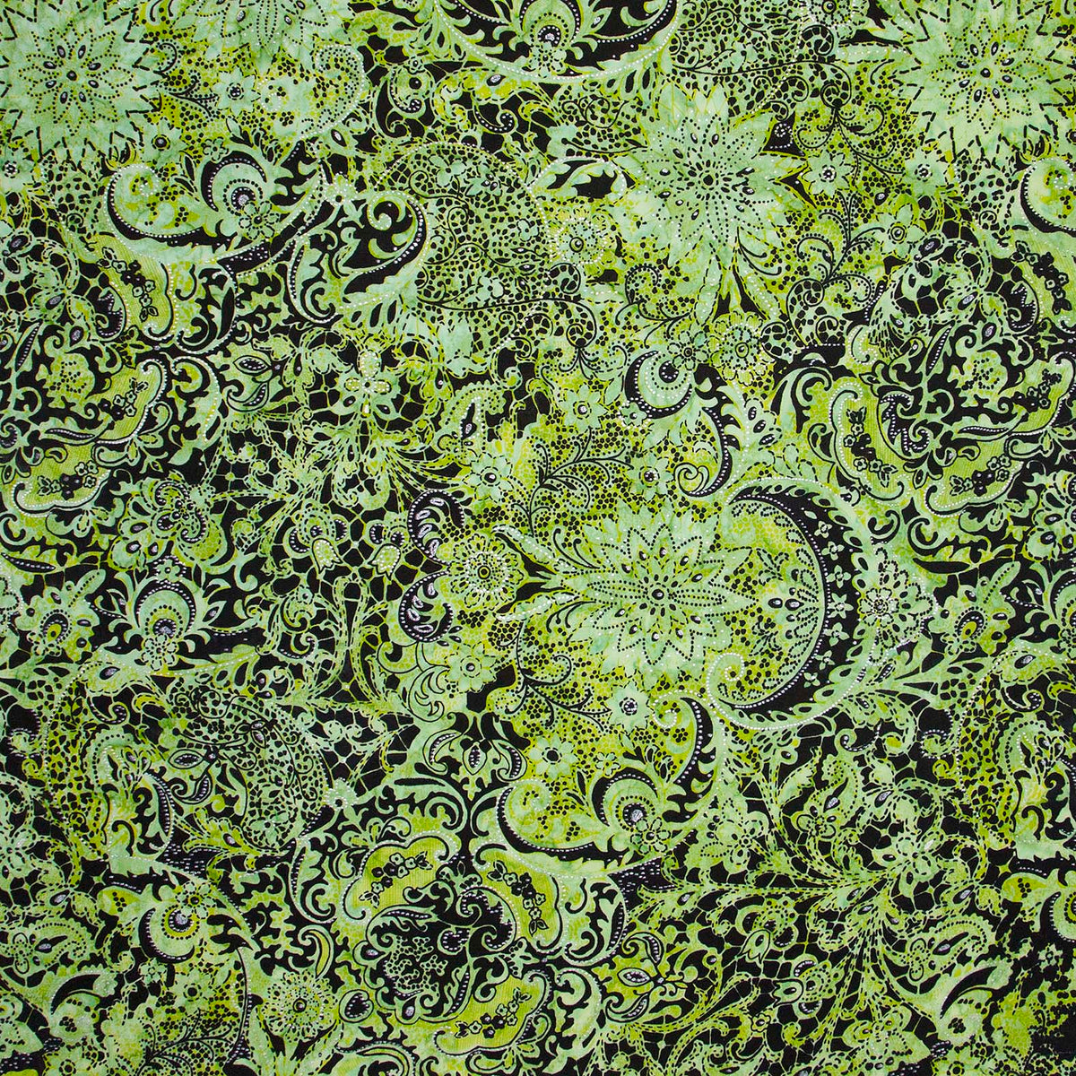 Apothecary Batik Quilt Fabric - Lustre in Bright Green - 81221-72
