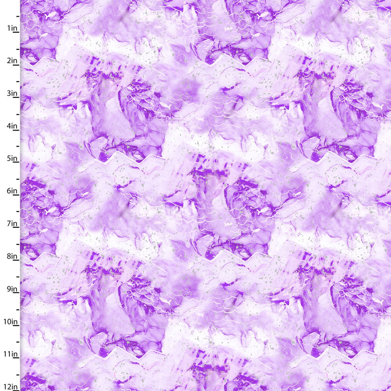 Arctic Wonder Quilt Fabric - Cracked Ice in Purple - 19437-PUR