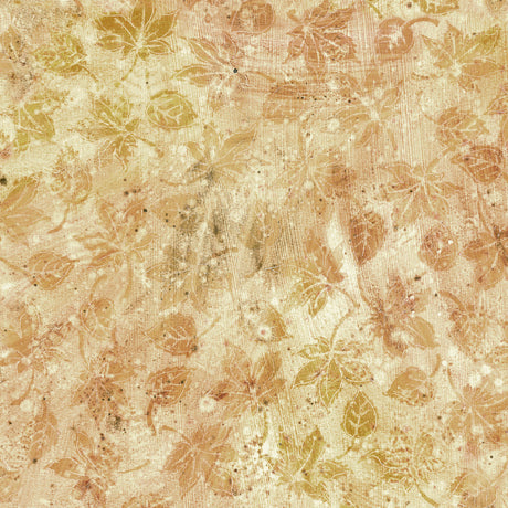 Flourish Quilt Fabric - Stucco Leaf Blender in Tan - 1649 29336 AE