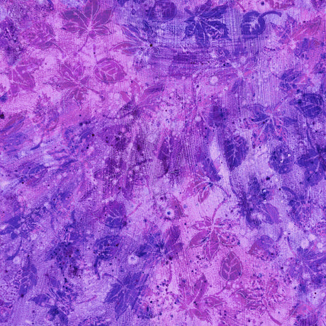 Flourish Quilt Fabric - Stucco Leaf Blender in Violet Purple - 1649 29336 V