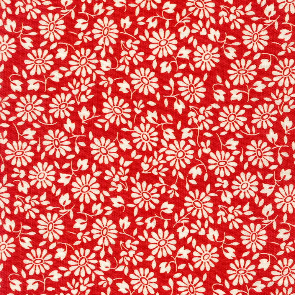 Flowerhouse Daisy's Redwork - Daisies in Red - FLH-21271-3 RED
