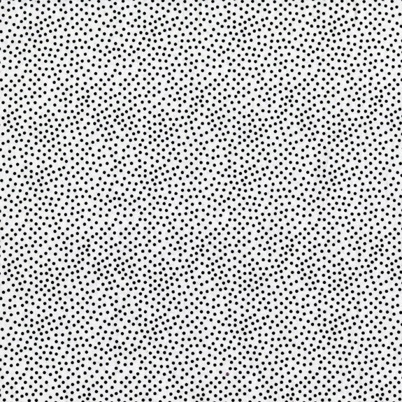 Garden Pindot Quilt Fabric - Dalmatian (Black Dots on White) - CX1065-DALM-D