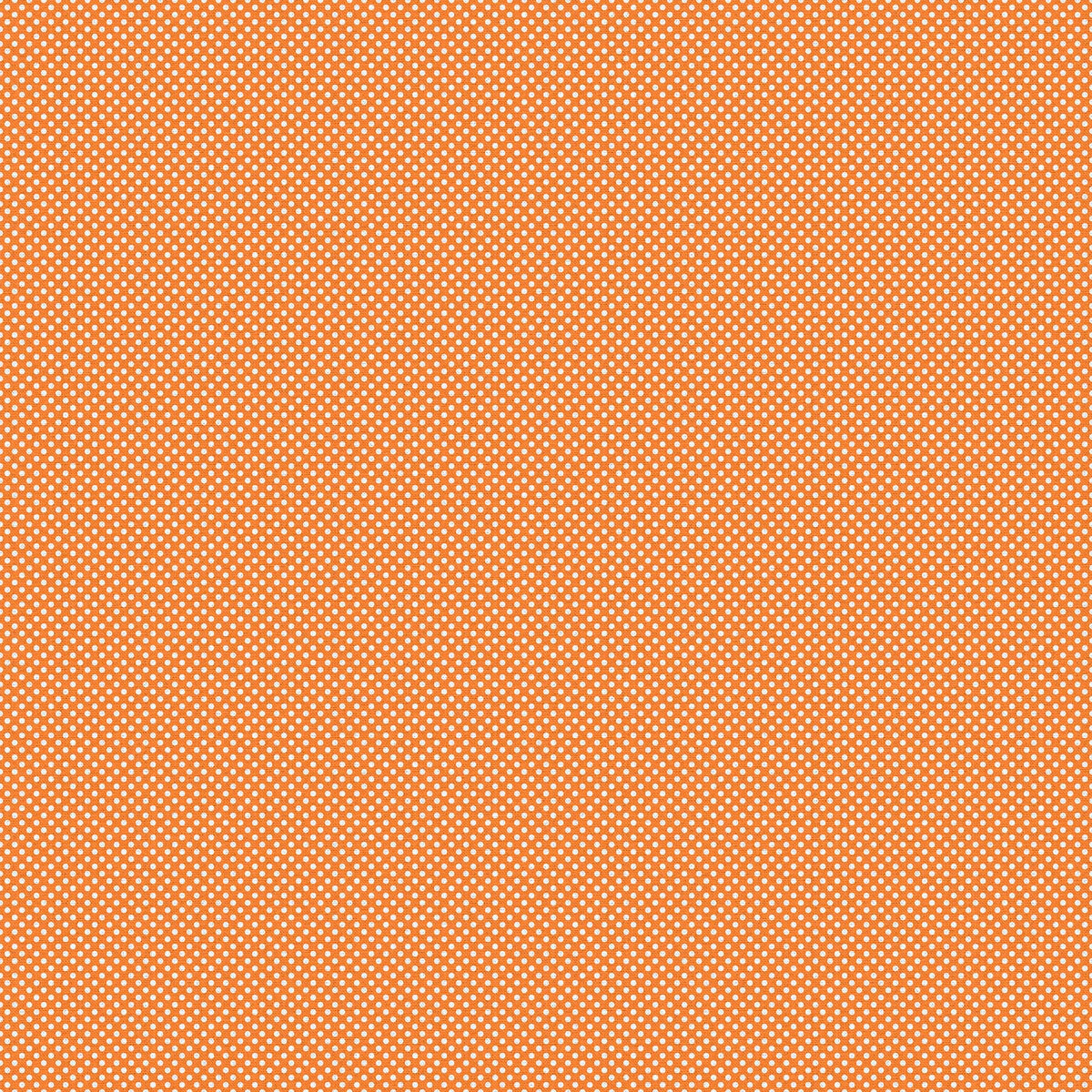 I've Got a Notion Quilt Fabric - Dots in White on Orange - 24544-56