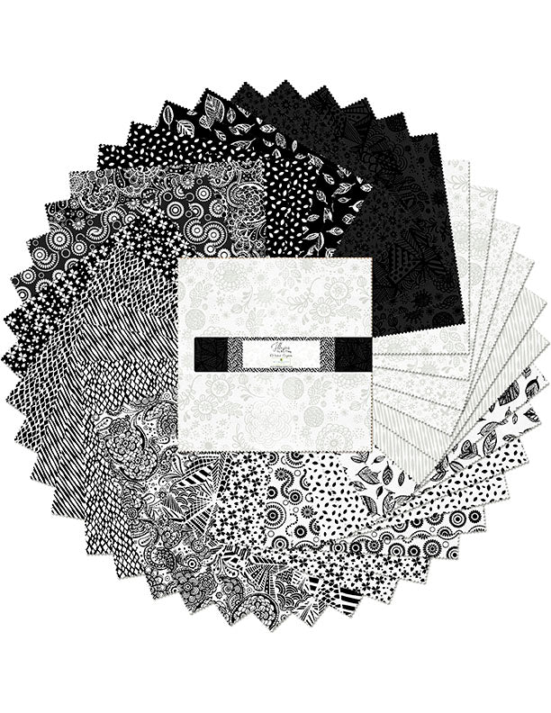 Illusions Quilt Fabric - 10 Karat Crystals - set of 42 10" squares - 840 763 840
