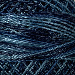 Valdani O537 Sea Deep (Blue/Teal) Variegated - Perle/Pearl Cotton Size 12, 109 yard ball - PC12-O537