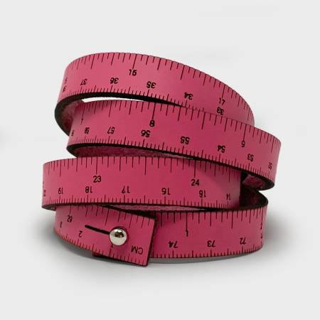 Wrist Ruler Leather Bracelet - 30 Hot Pink - CI-HP30 – Cary