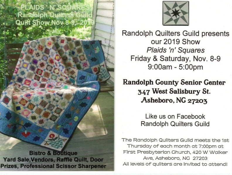 November 2019: Plaids n' Squares Randolph Quilters Guild Show