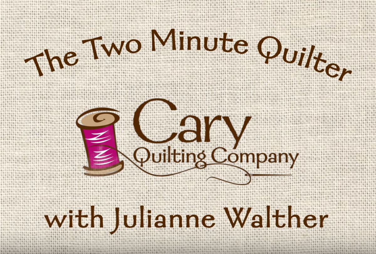 Two Minute Quilter: Joining Binding Ends