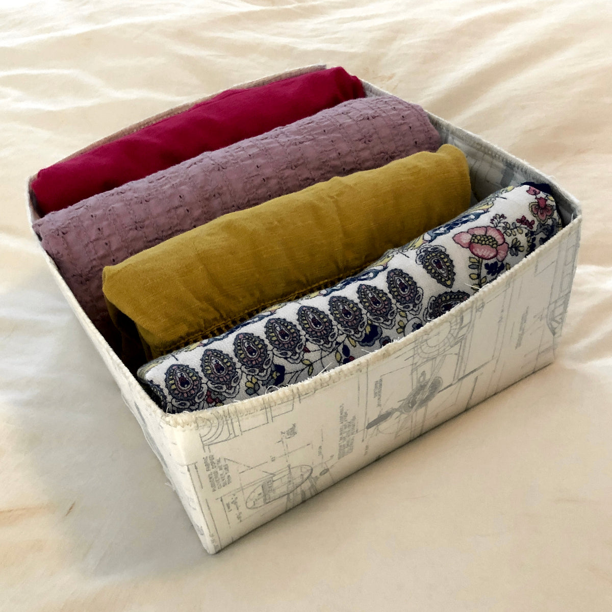Spark Joy! Make fabric boxes for organizing today!