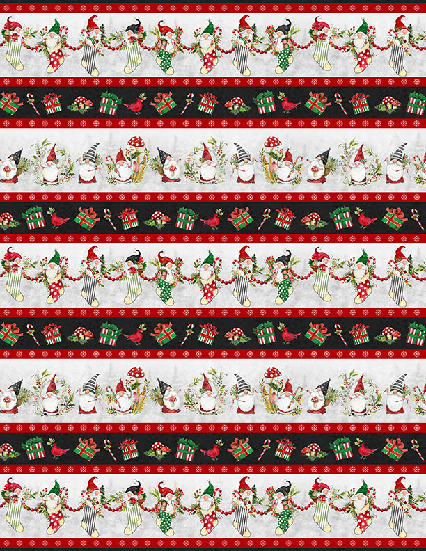 Merry Gnome-ments - Repeating Stripe in Multi - 3023 39890 939