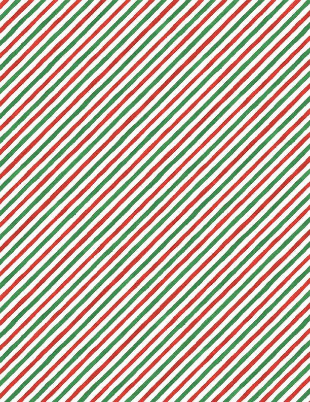 Merry Gnome-ments - Diagonal Stripe in Green and Red - 3023 39897 137