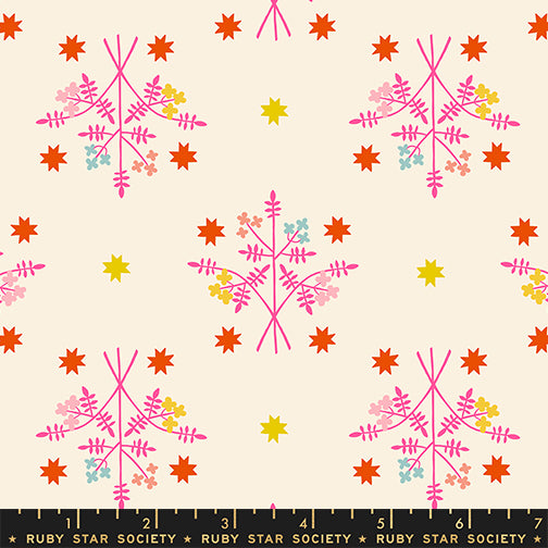 1-800-CALICO Quilt Fabric by Ruby Star Society - Bouquet Neon Pink Natural - RS4171 12