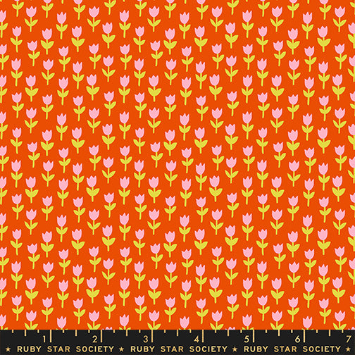1-800-CALICO Quilt Fabric by Ruby Star Society - Tulips Warm Red - RS4169 13