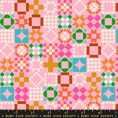 1-800-NOTION Quilt Fabric by Ruby Star Society - Quilty as Charged in Posy Pink - RS5215 13