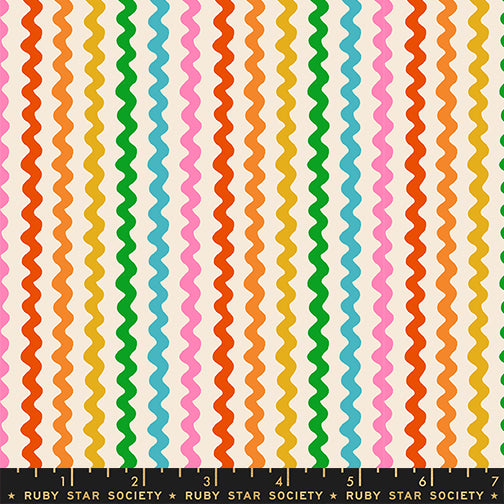 1-800-NOTION Quilt Fabric by Ruby Star Society - Ric Rac in Shell Natural/Multi - RS5209 12