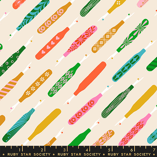 1-800-NOTION Quilt Fabric by Ruby Star Society - Seam Rippers in Shell Natural/Multi - RS5210 11
