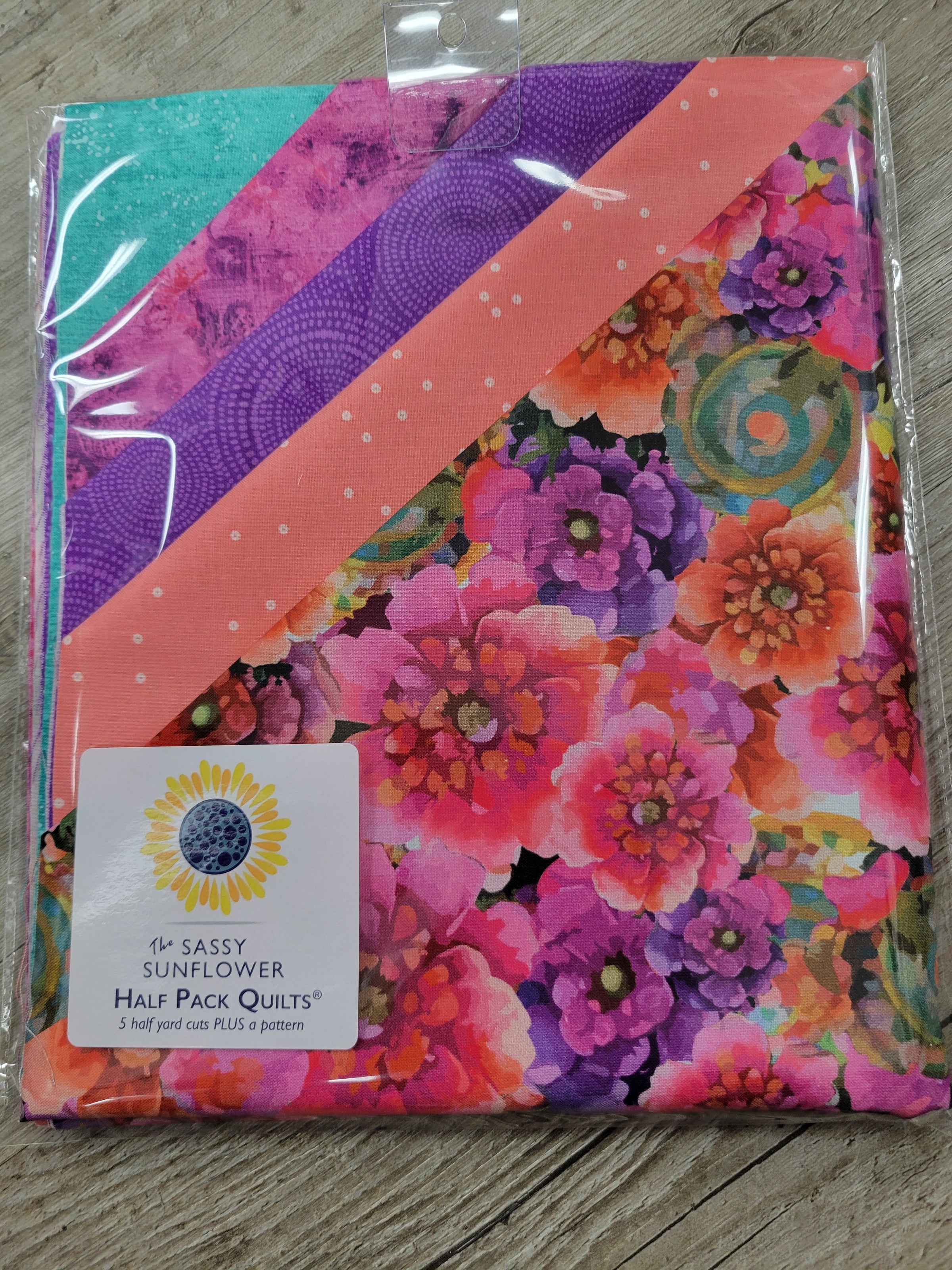 Fuchsia Flower Garden - The Sassy Sunflower Half Pack Quilts™ Kit 