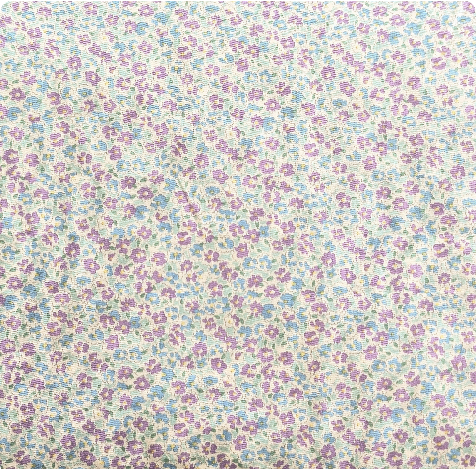 Japanese Imported Quilt Fabric - Purple and Blue Floral - 6116 D2-3