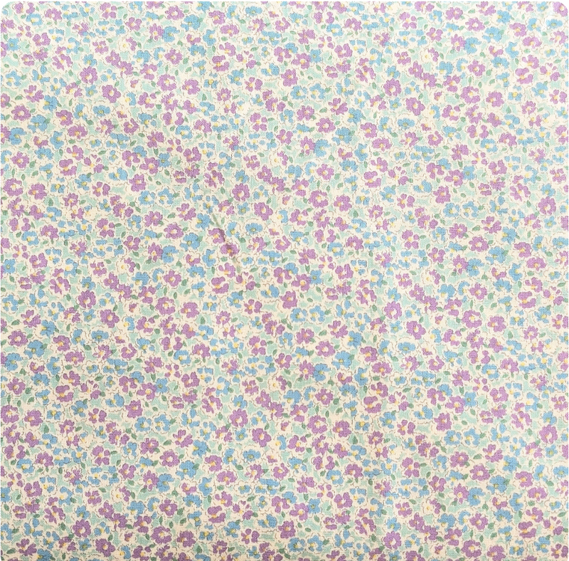Japanese Imported Quilt Fabric - Purple and Blue Floral - 6116 D2-3